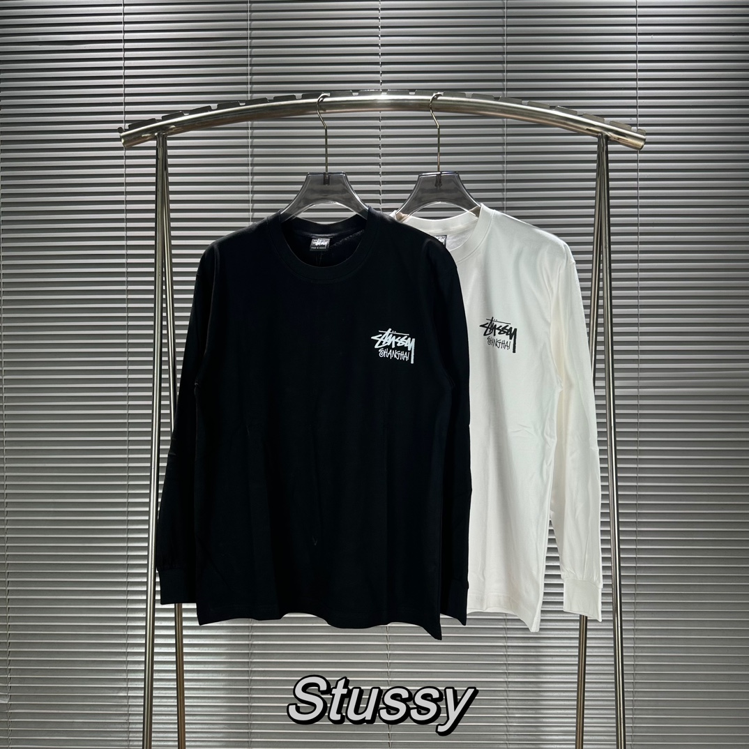 Stussy FW24 Loose round neck long sleeved T-shirt unisex