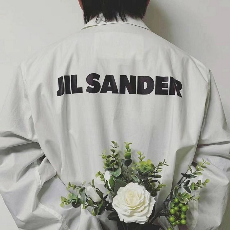 Jil Sander monogram print jacket trench coat for men and women