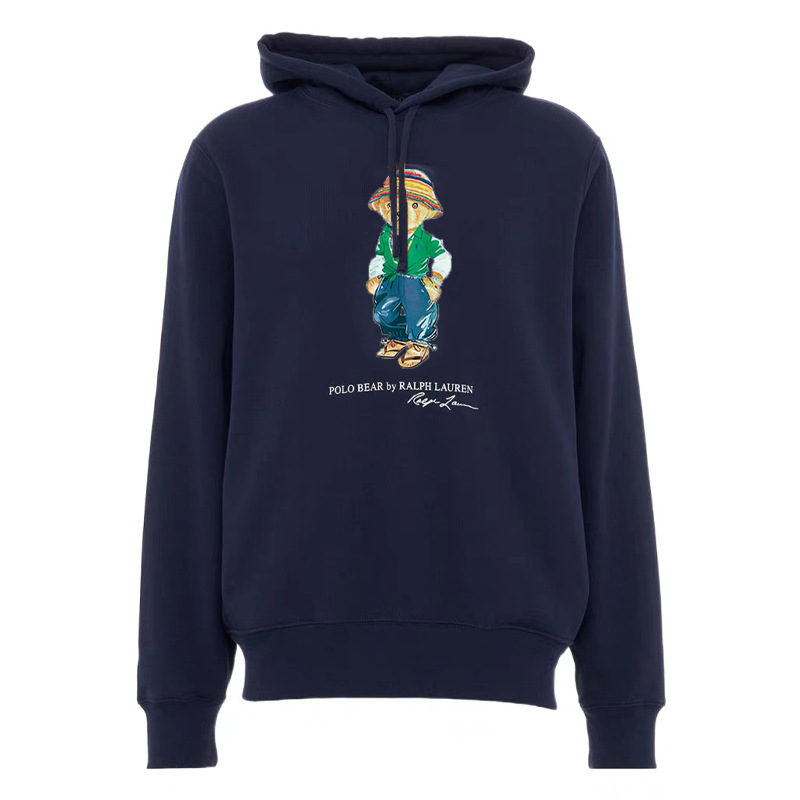 24 year Polo Bear hooded Ralph Lauren bear pullover hooded fleece sweatshirt