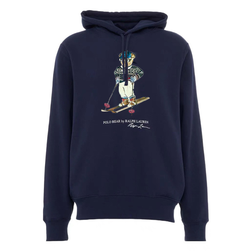 24 year Polo Bear hooded Ralph Lauren bear pullover hooded fleece sweatshirt