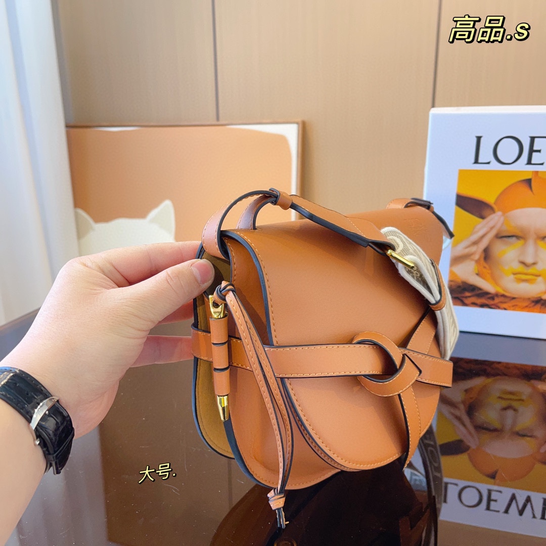 Replica Loewe Gate Small Canvas Jacquard-Trimmed Leather Shoulder Bag