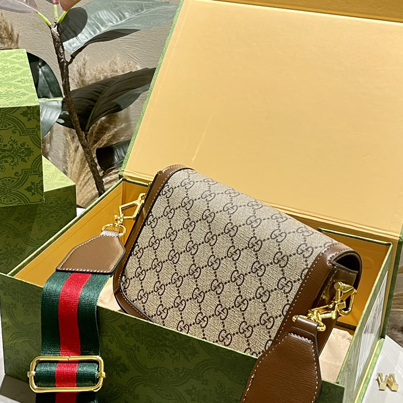 Gucci 1955 Horsebit Monogram saddle bag