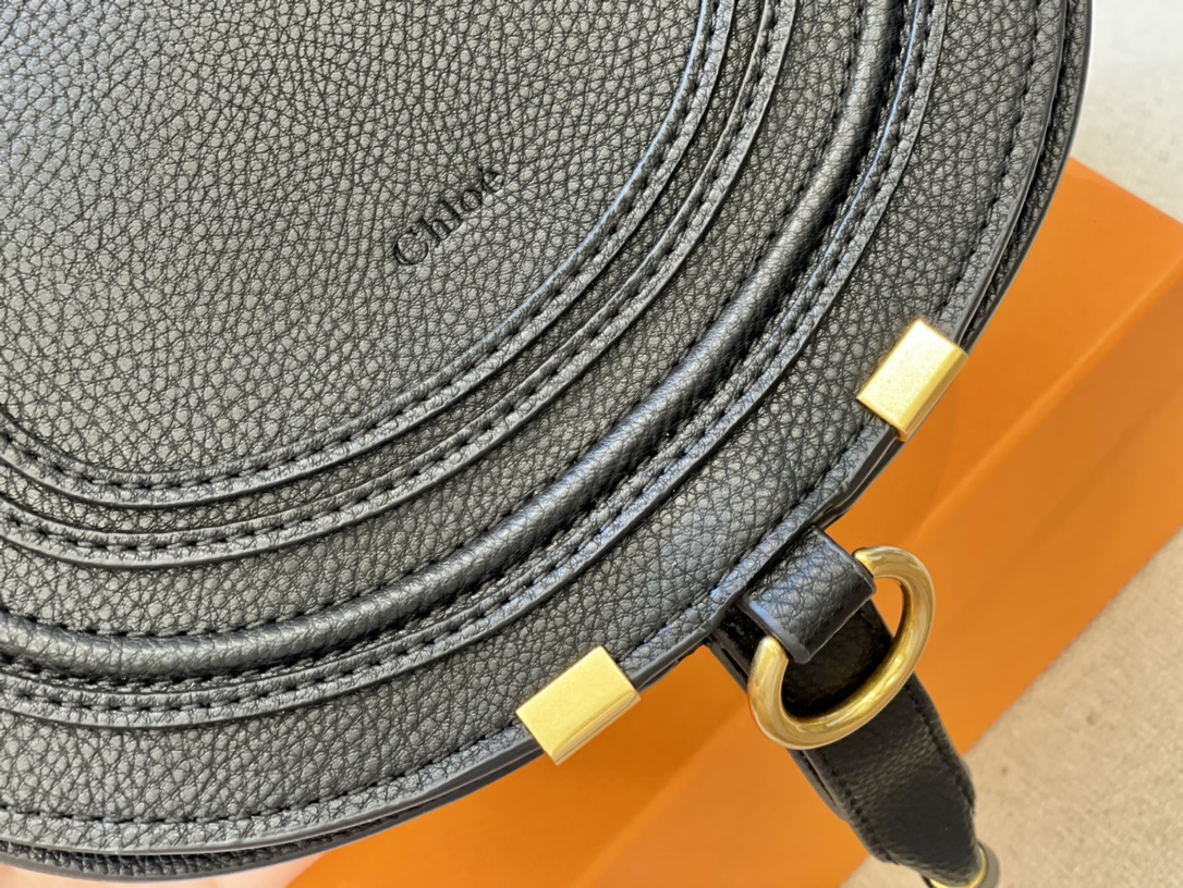 Replica CHLOE'   MARCIE Marcie Small leather shoulder bag with logo engraving