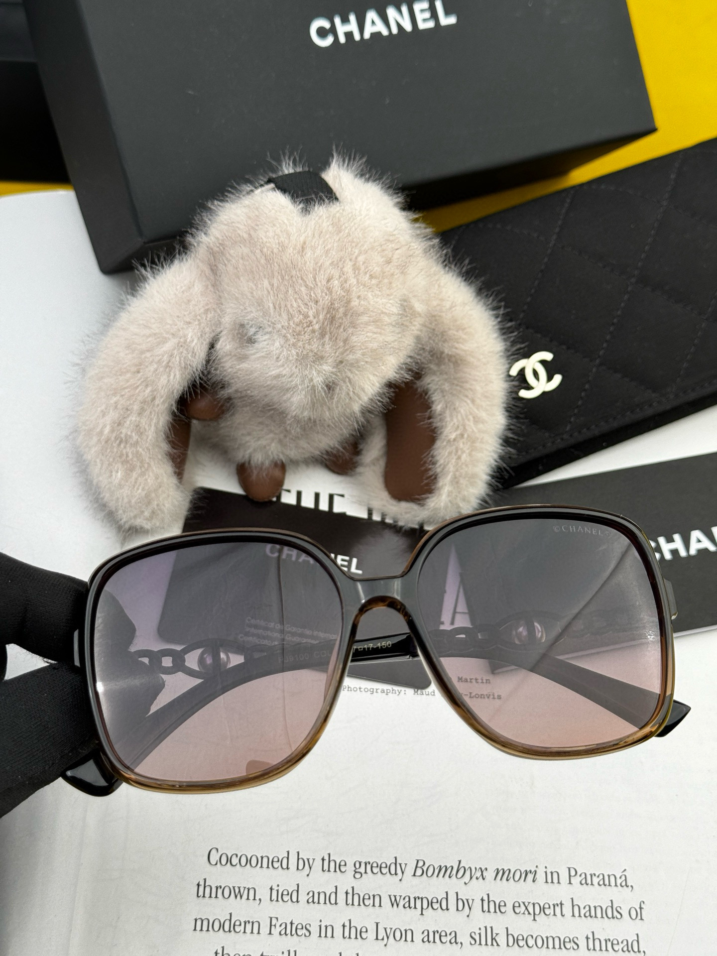 2025 Chanel Pearl Large Frame Polarized Sunglasses