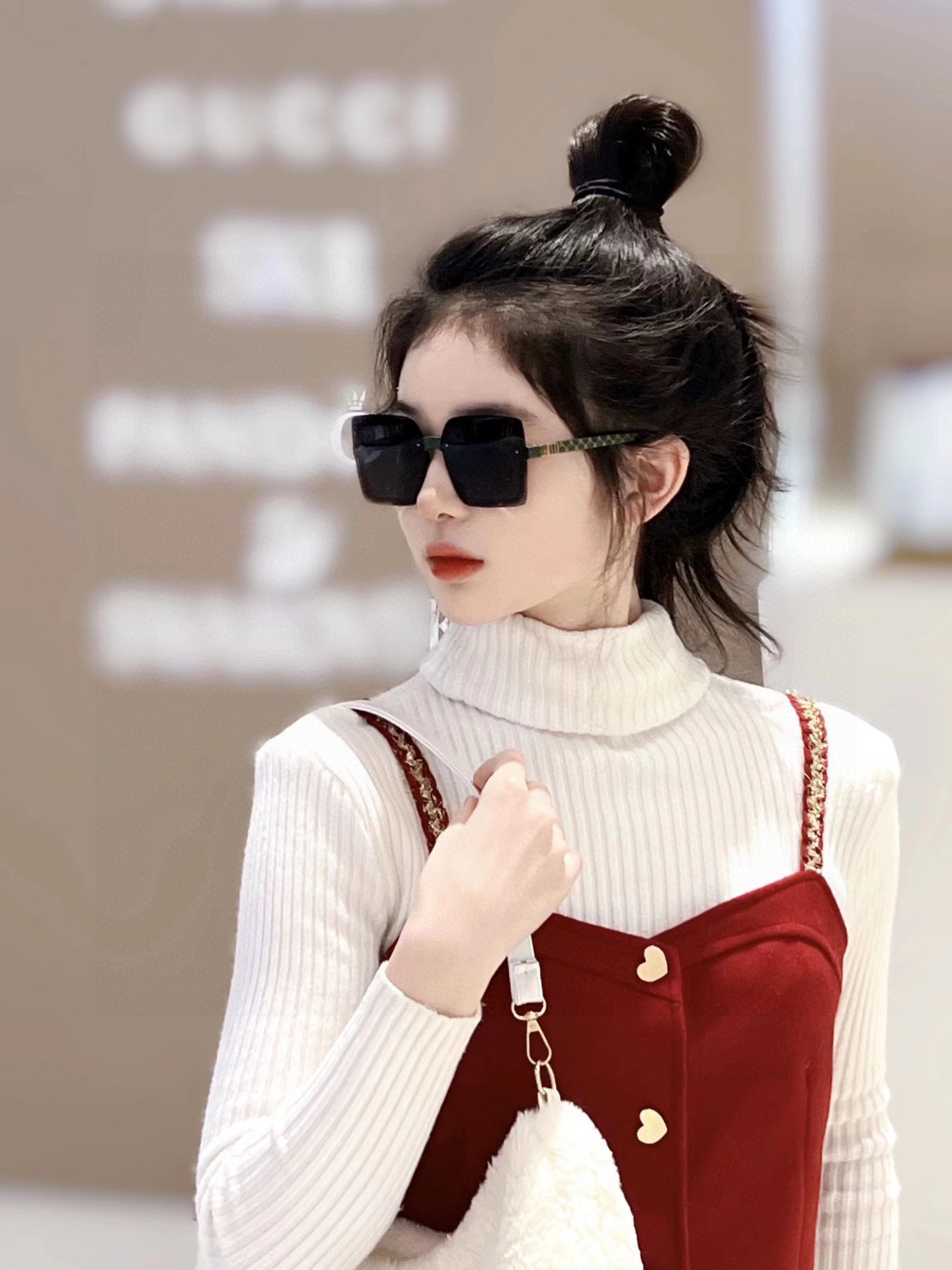 Gucci classic square frame glasses