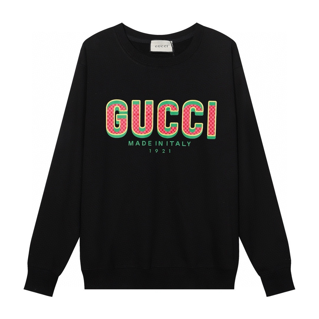 Replica GUCCI printed crew-neck hoodie