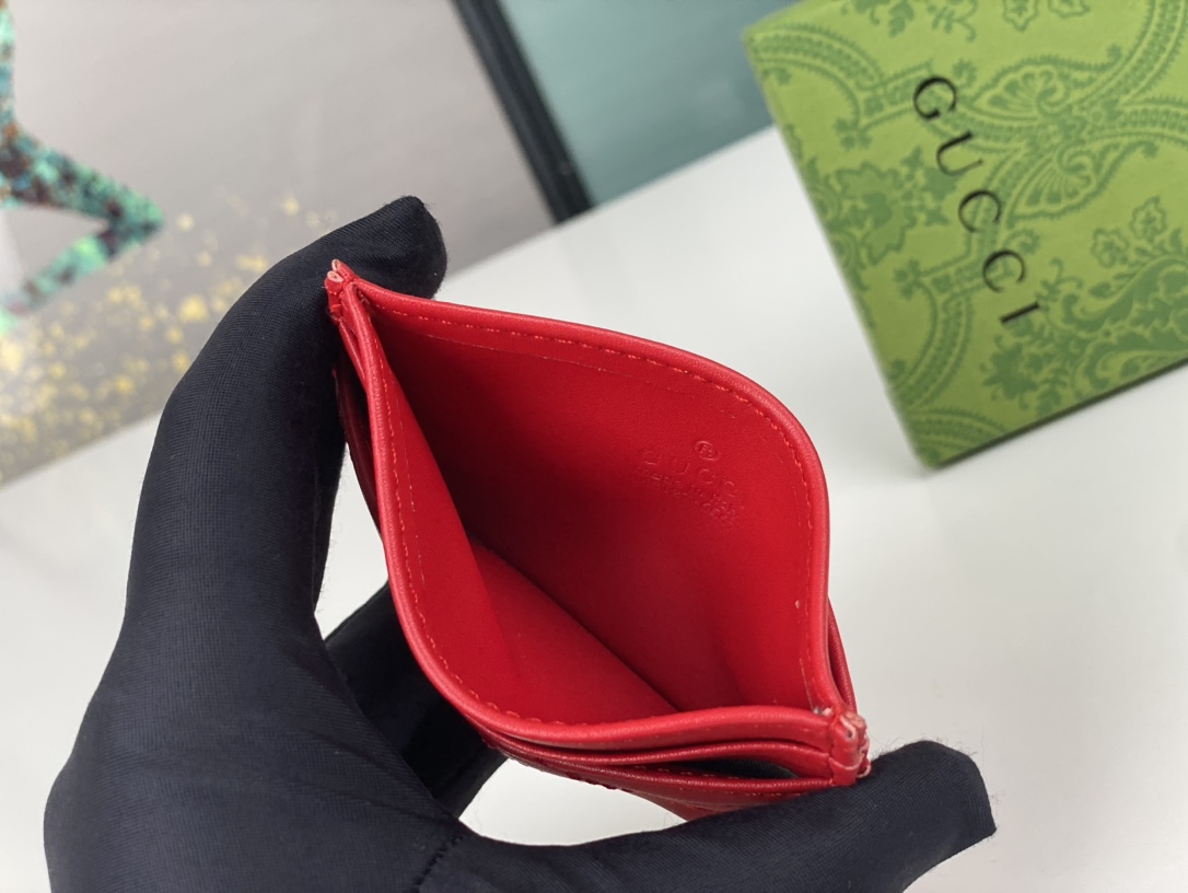 Replica Gucci GG Marmont Women Real Leather Card Bag