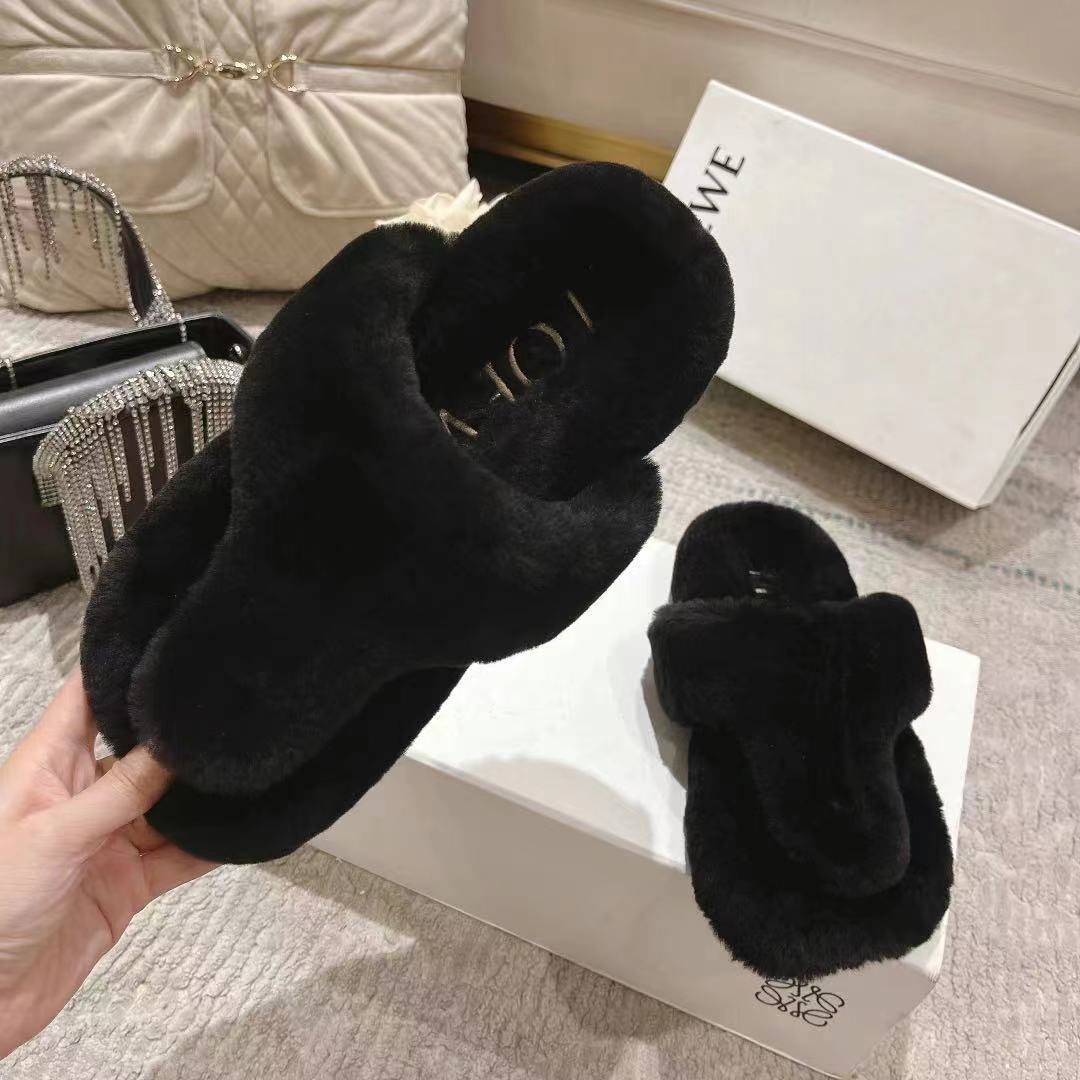 Loewe Ease woolen slippers