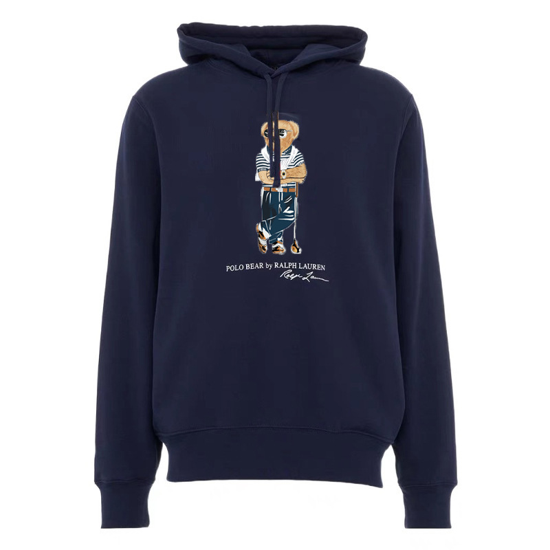 24 year Polo Bear hooded Ralph Lauren bear pullover hooded fleece sweatshirt
