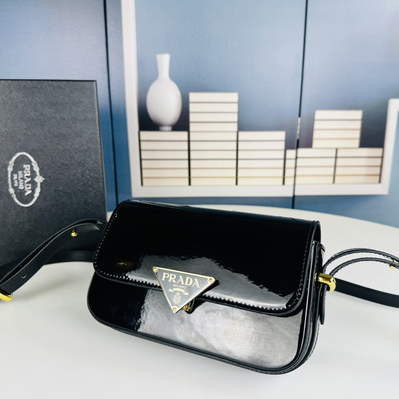 Prada soft calf crossbody bag