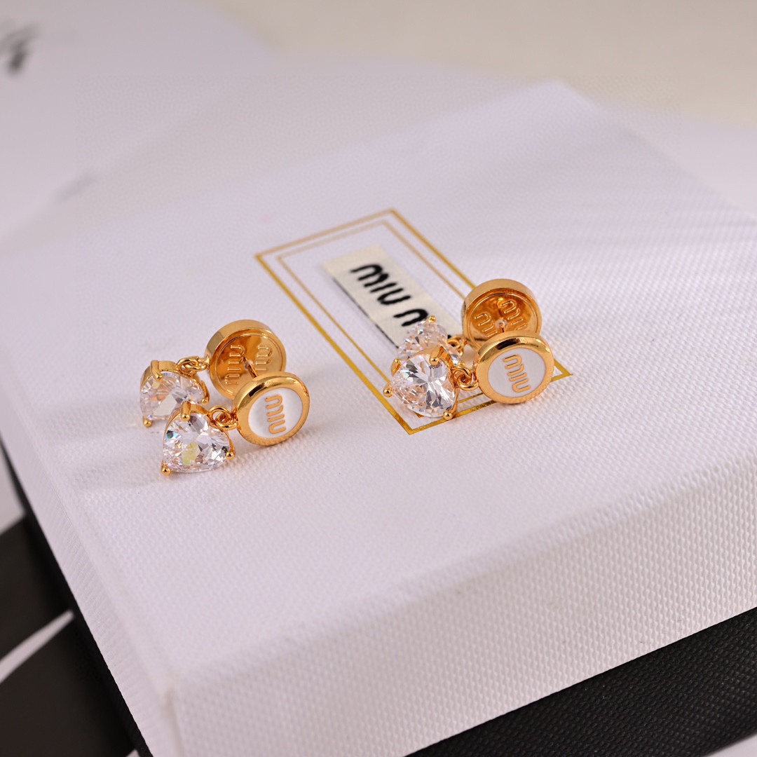 Miumiu letter earrings