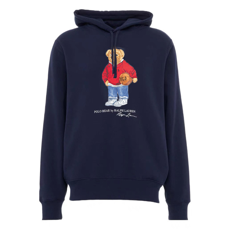 24 year Polo Bear hooded Ralph Lauren bear pullover hooded fleece sweatshirt