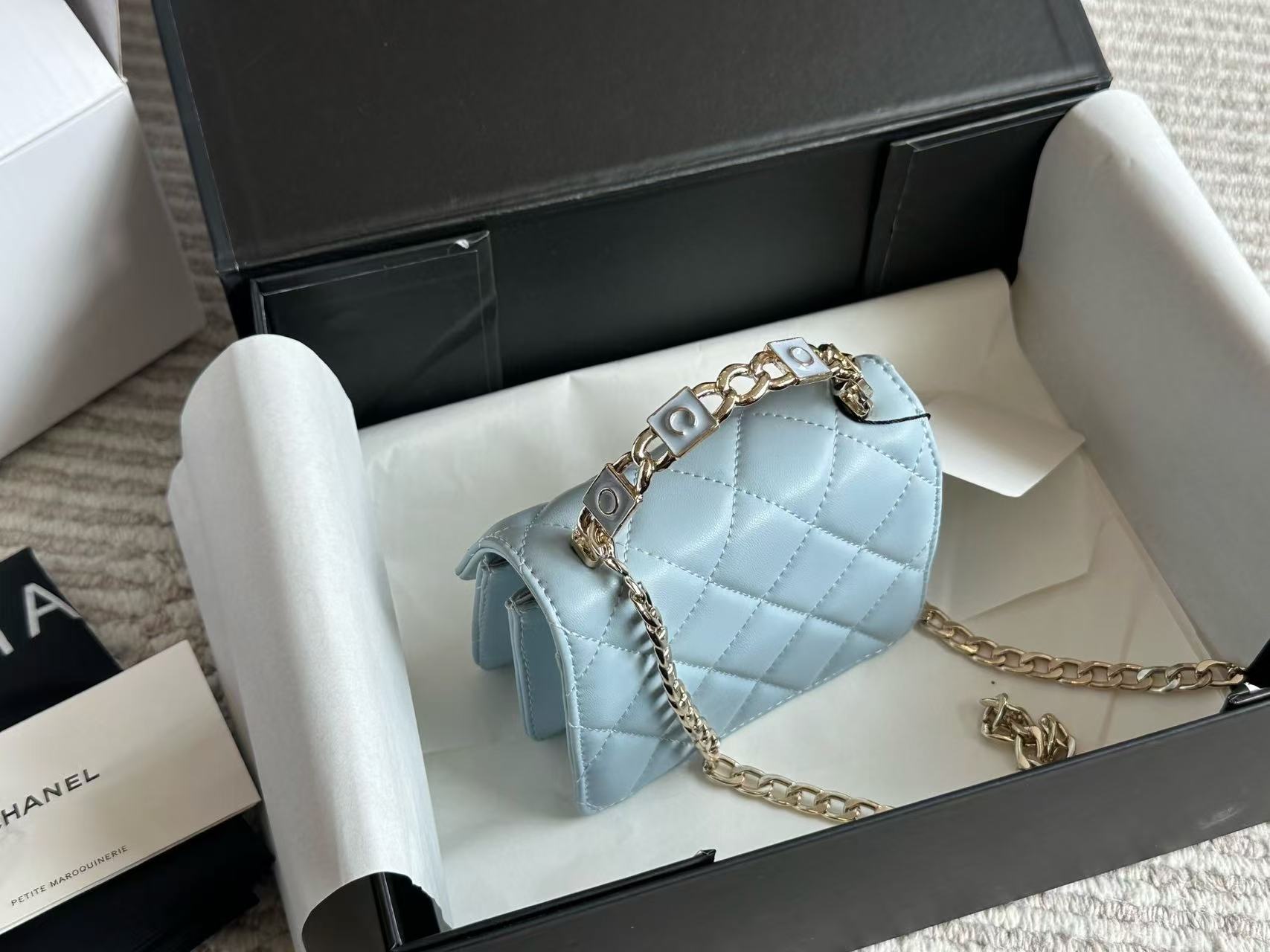 Chanel 22s enamel handle bag