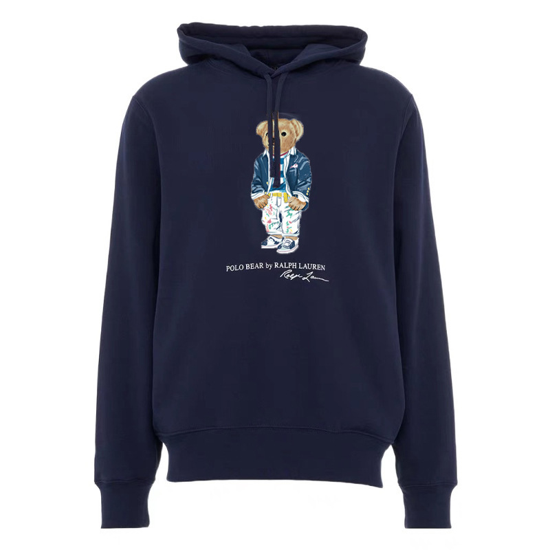 24 year Polo Bear hooded Ralph Lauren bear pullover hooded fleece sweatshirt