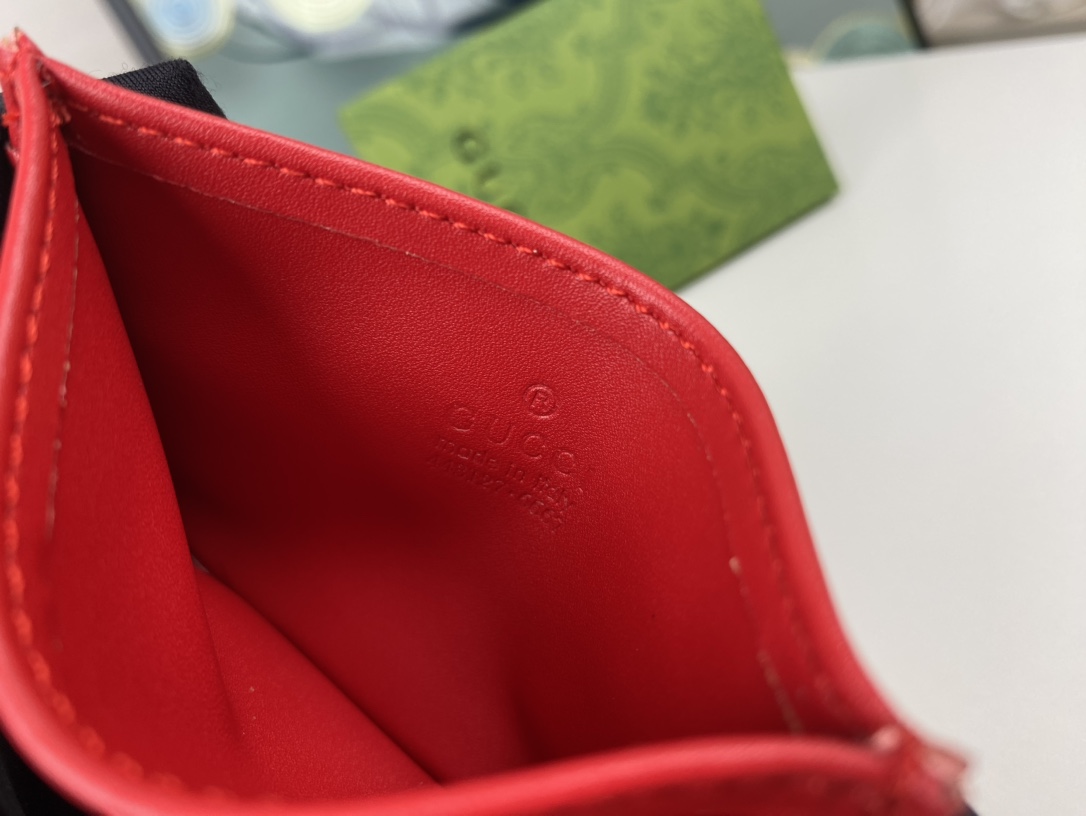 Replica Gucci GG Marmont Women Real Leather Card Bag