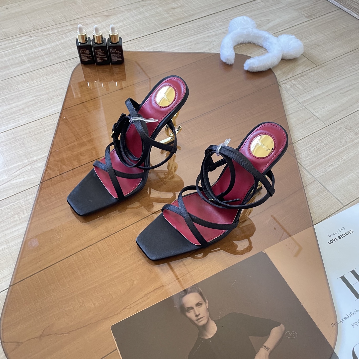 YSL Saint Laurent 25S-Top luxury metal high-heeled sandals