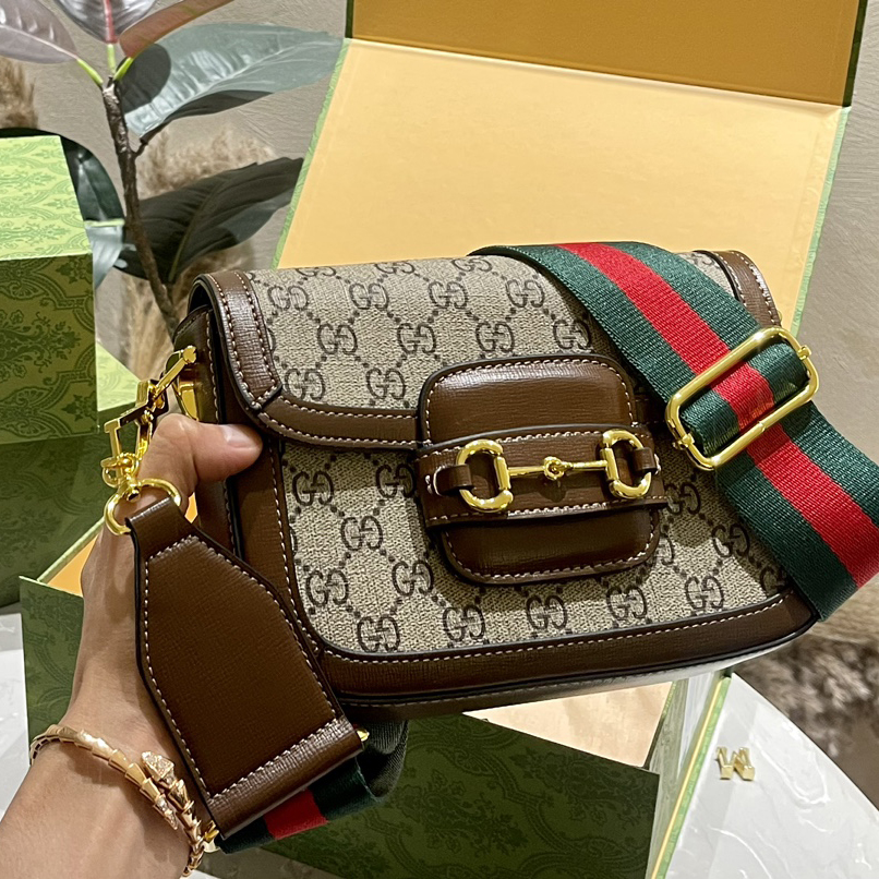Gucci 1955 Horsebit Monogram saddle bag