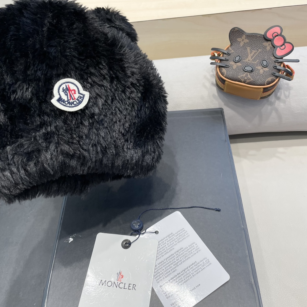 Moncler Little Bear Ears Plush Hat