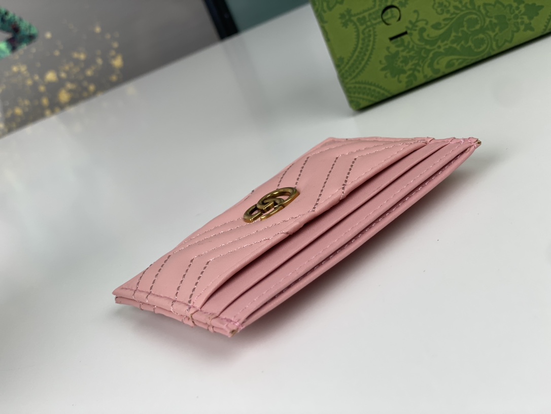 Replica Gucci GG Marmont Women Real Leather Card Bag