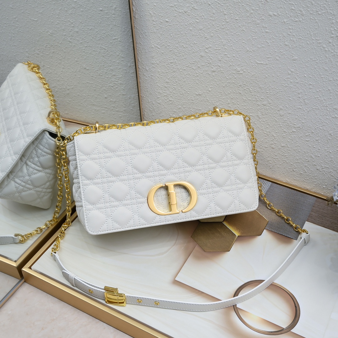 Dior Grid pattern chain crossbody shoulder bag