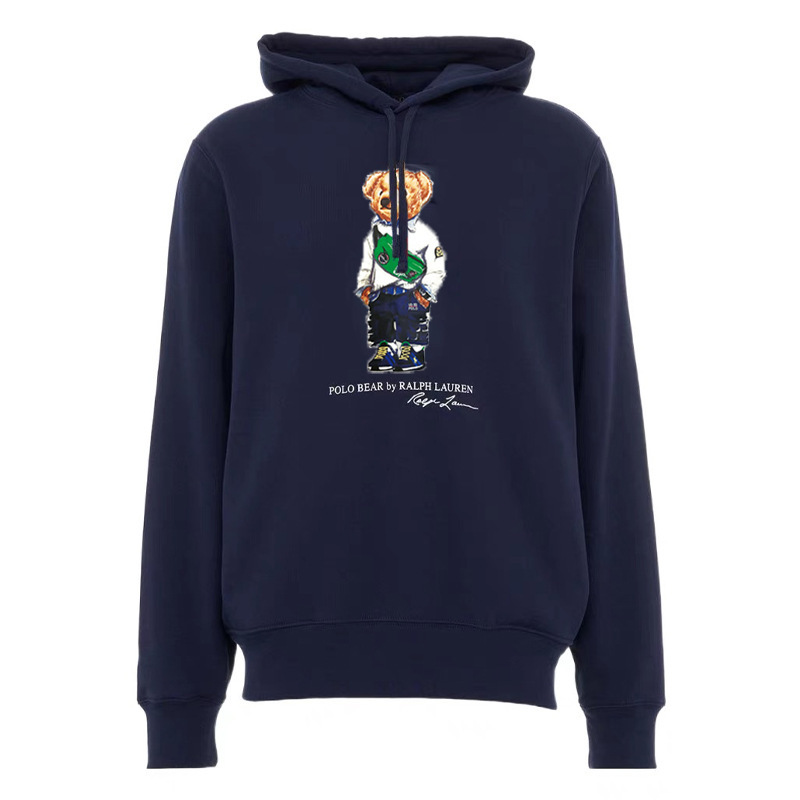 24 year Polo Bear hooded Ralph Lauren bear pullover hooded fleece sweatshirt