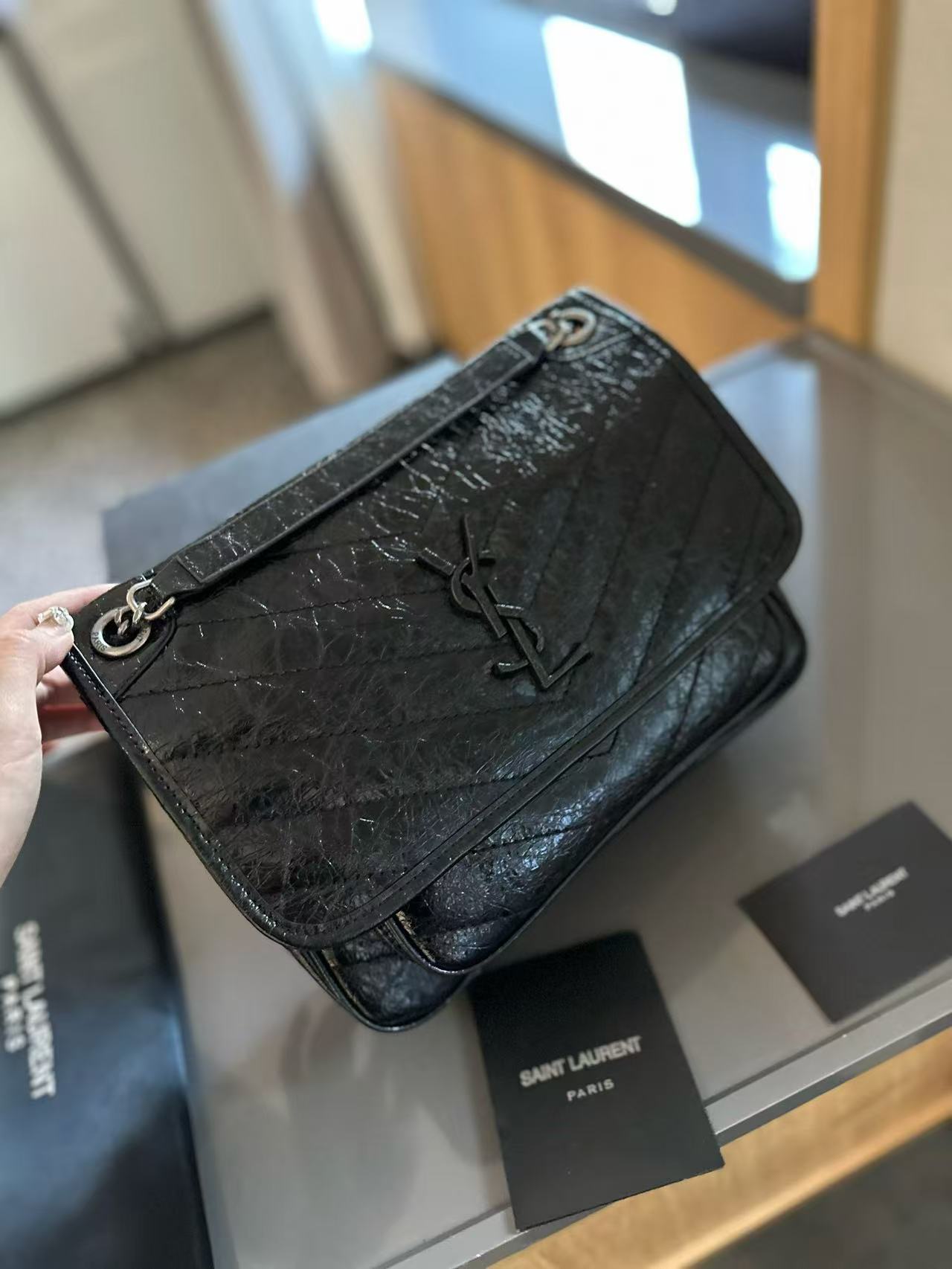 YSL Niki Monogram Logo Bag