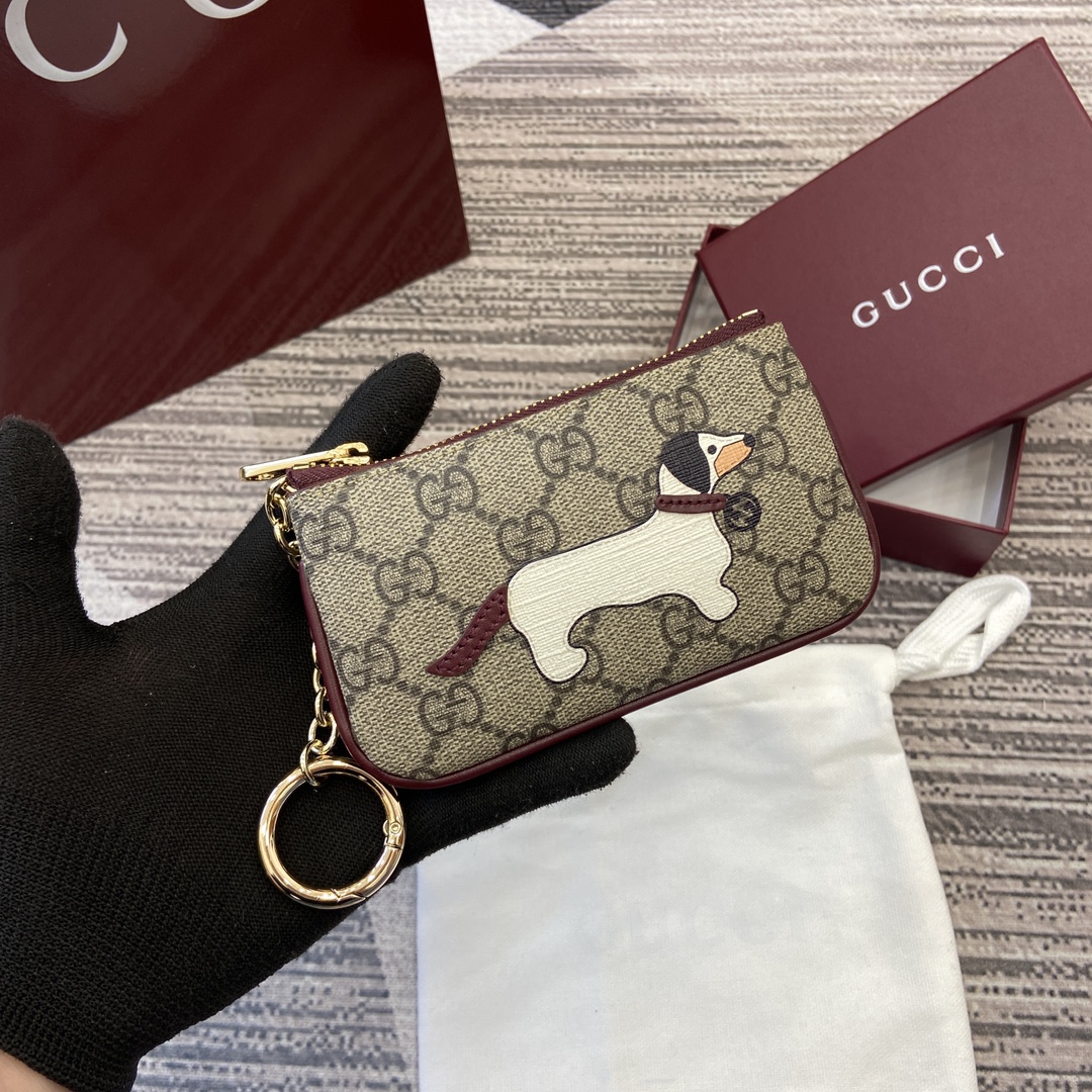 Gucci mini wallet cat puppy panda