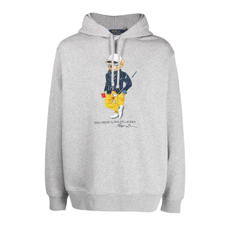 24 year Polo Bear hooded Ralph Lauren bear pullover hooded fleece sweatshirt