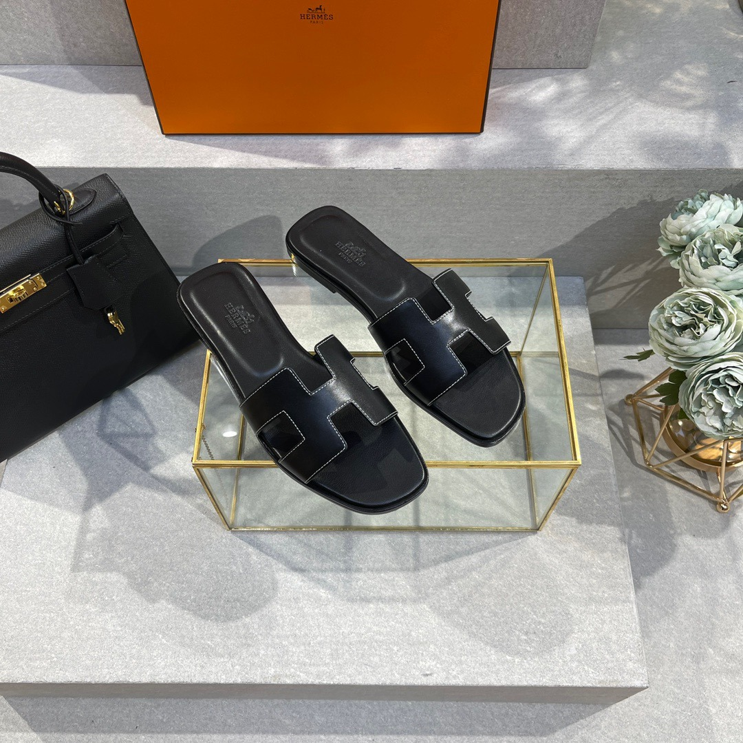Hermes high version slippers