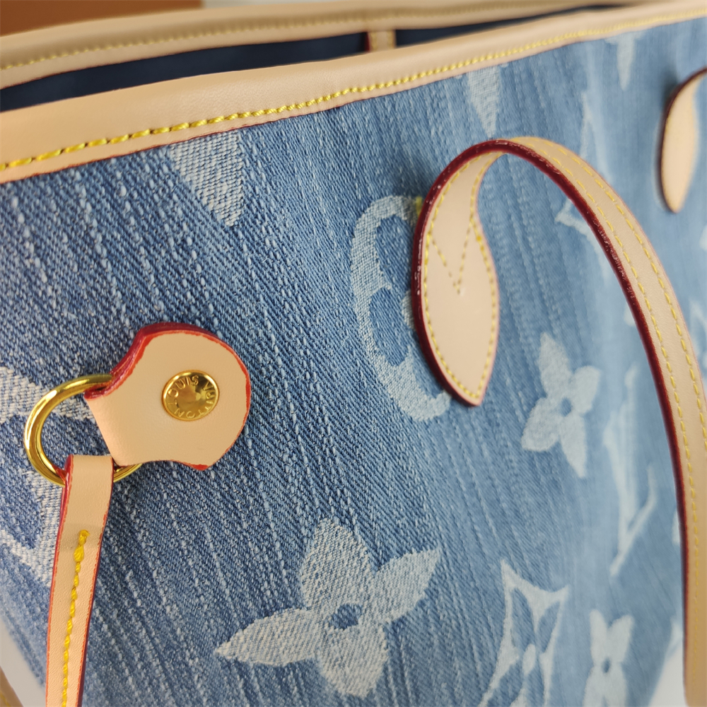 Replica Louis Vuitton denim Canvas Large Neverfull Tote Bag