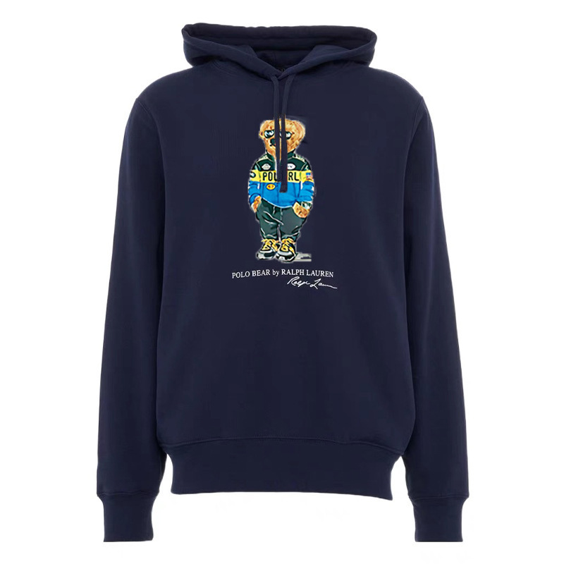 24 year Polo Bear hooded Ralph Lauren bear pullover hooded fleece sweatshirt