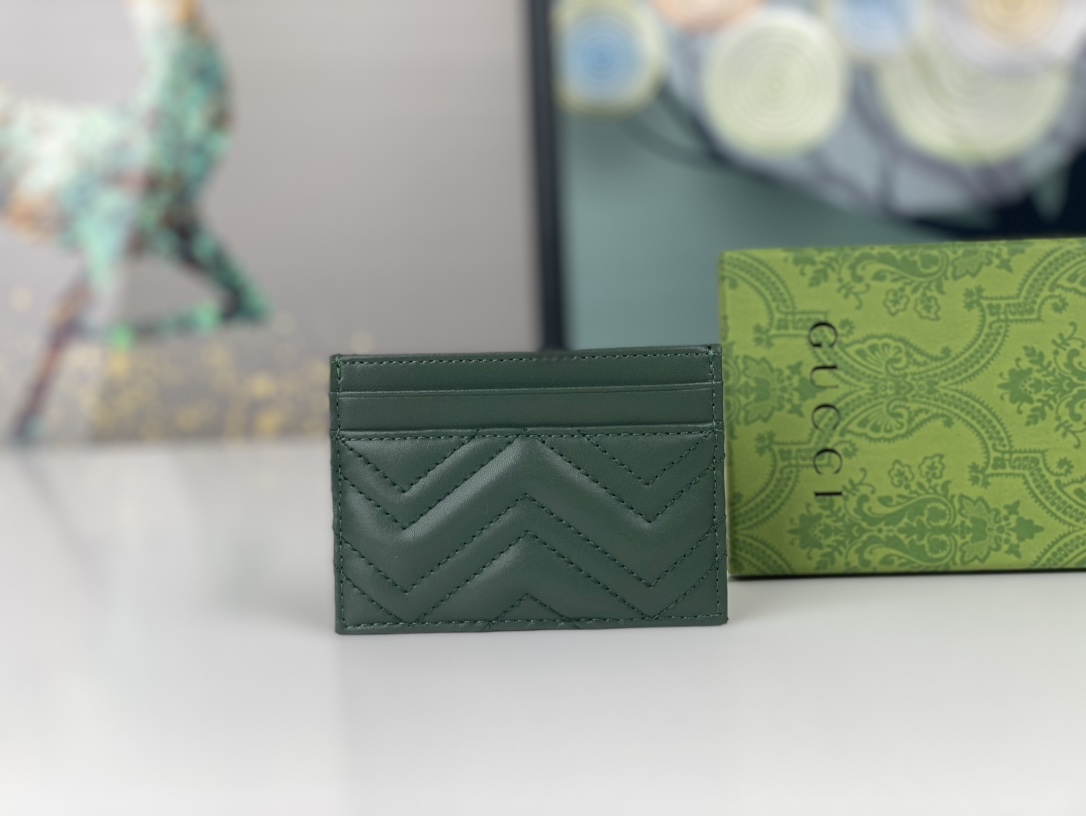Replica Gucci GG Marmont Women Real Leather Card Bag