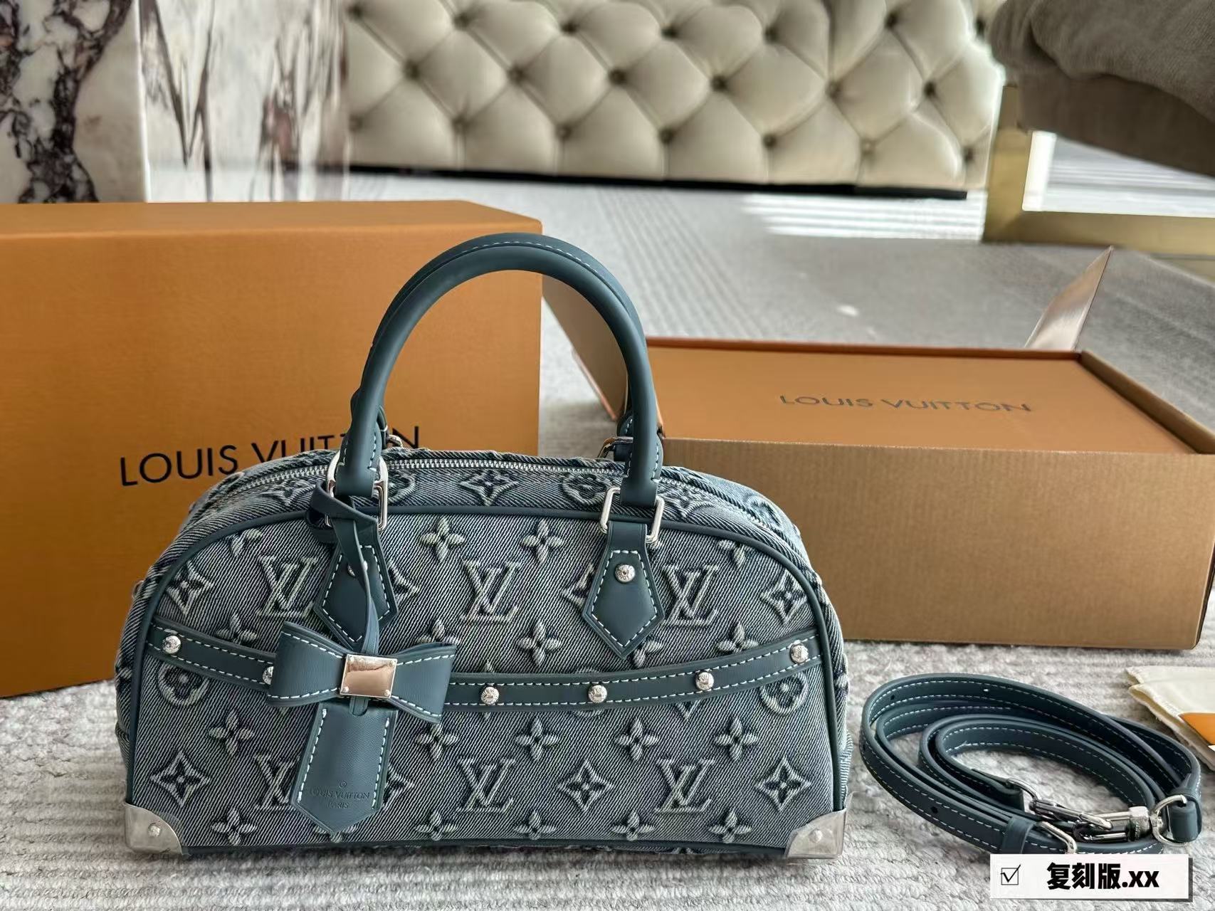 Louis Vuitton's new denim bowling bag