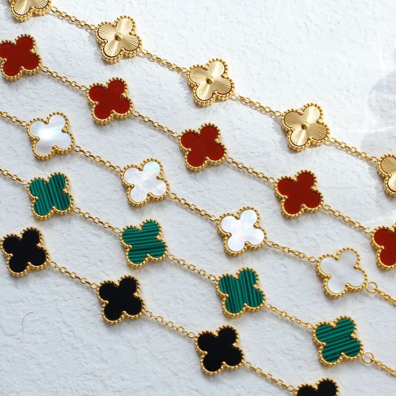 18k gold Clover Bracelet Necklace