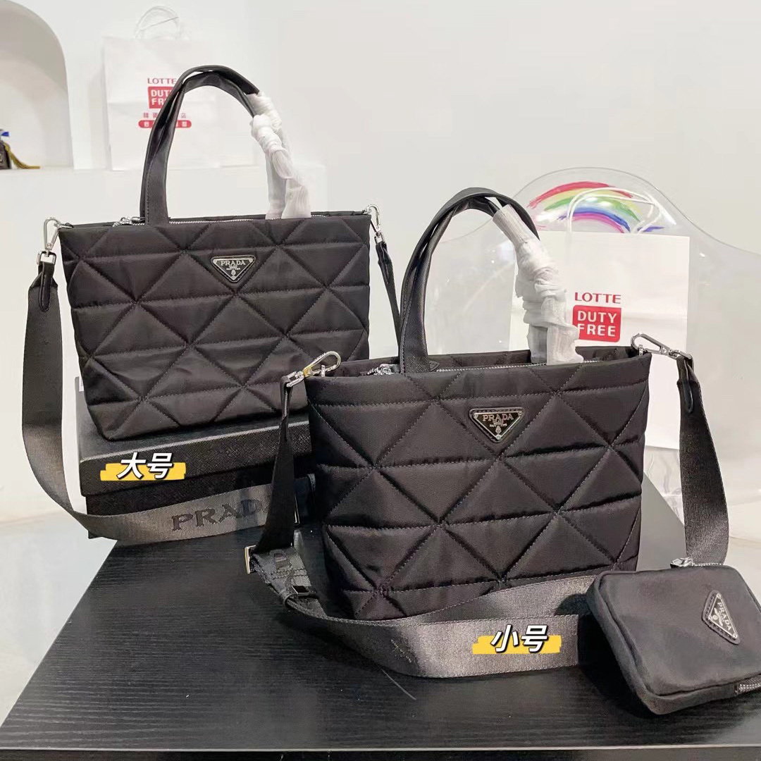 Prada Embroidered Tote Bag