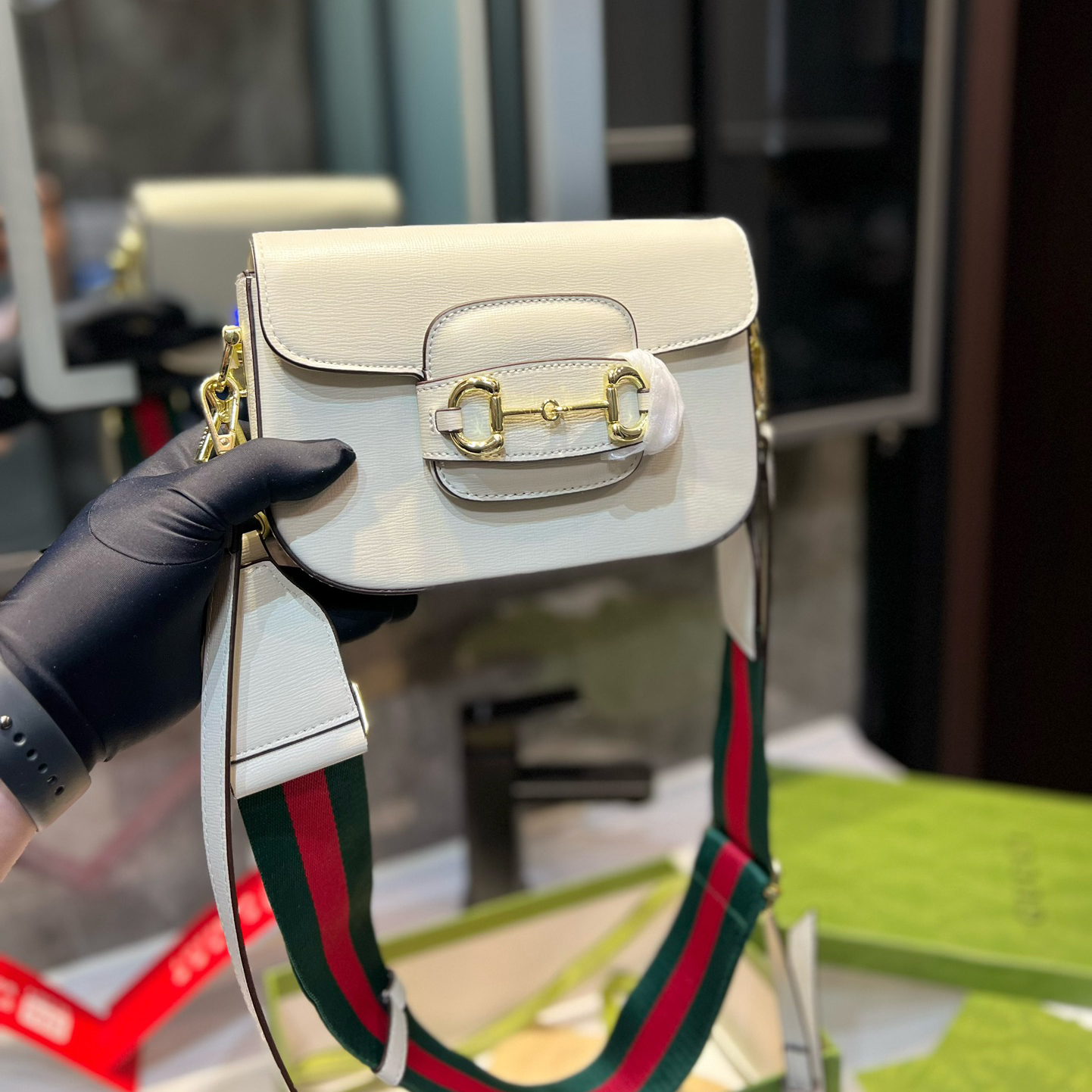 Gucci 1955 Horsebit Monogram saddle bag