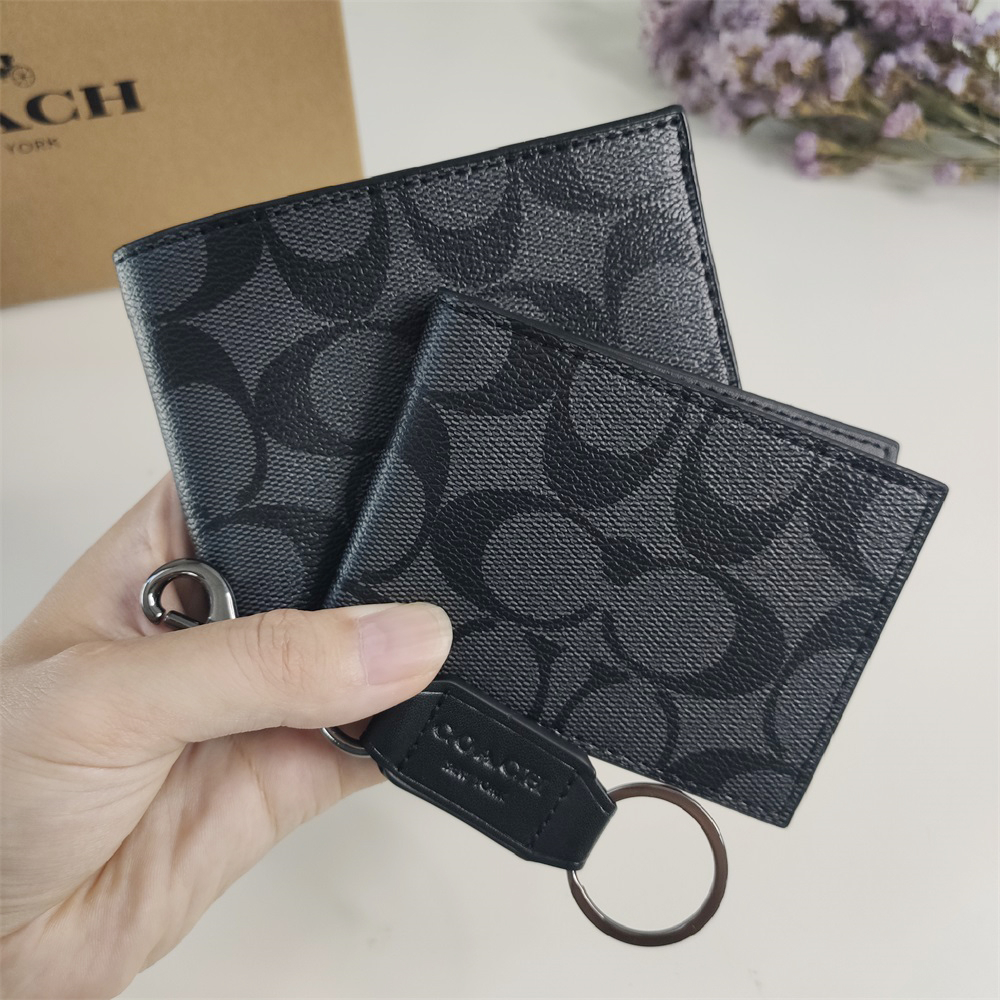 Coach 3 In 1 Wallet Men Folding Wallet Purse