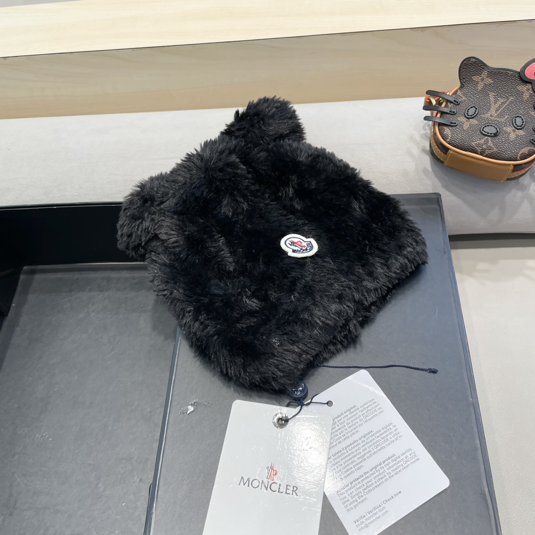 Moncler Little Bear Ears Plush Hat