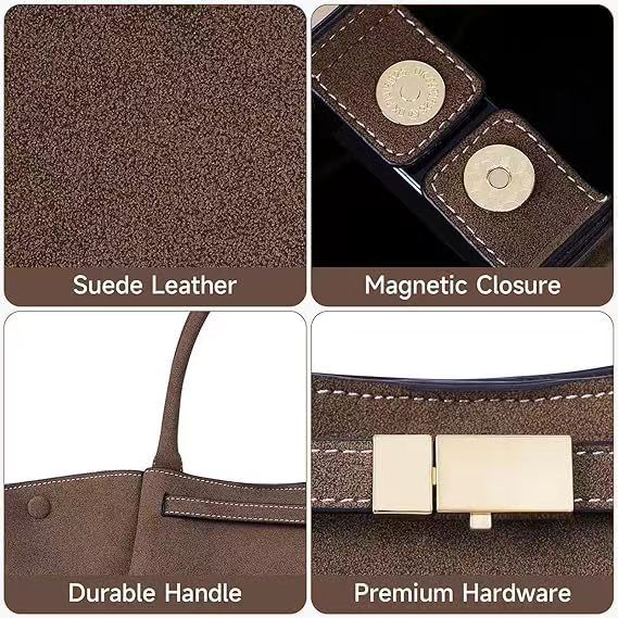 DeMellier | Bags | Demellier New York Mocha Suede Tote Bag