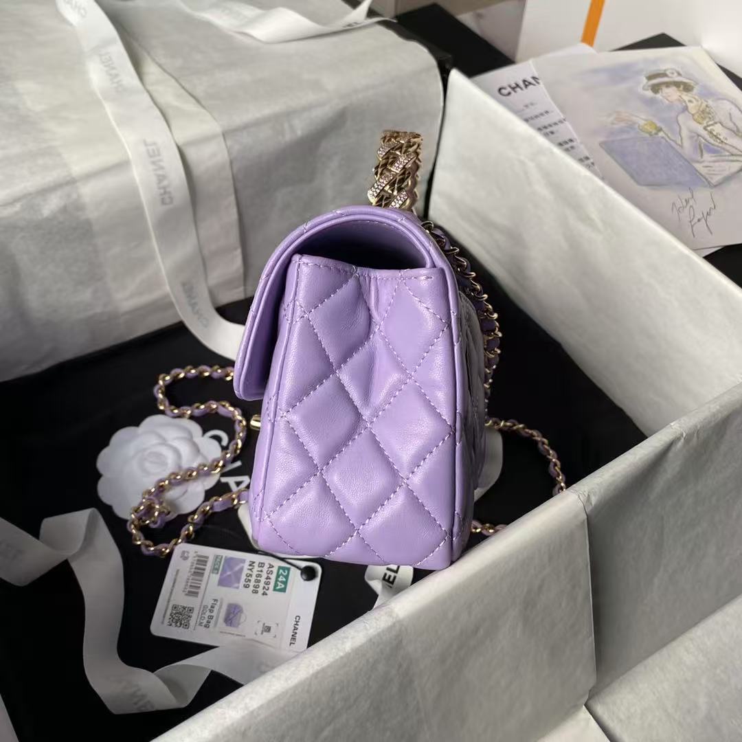 CHANEL Sheepskin CFmini Bag 12A Top Quality