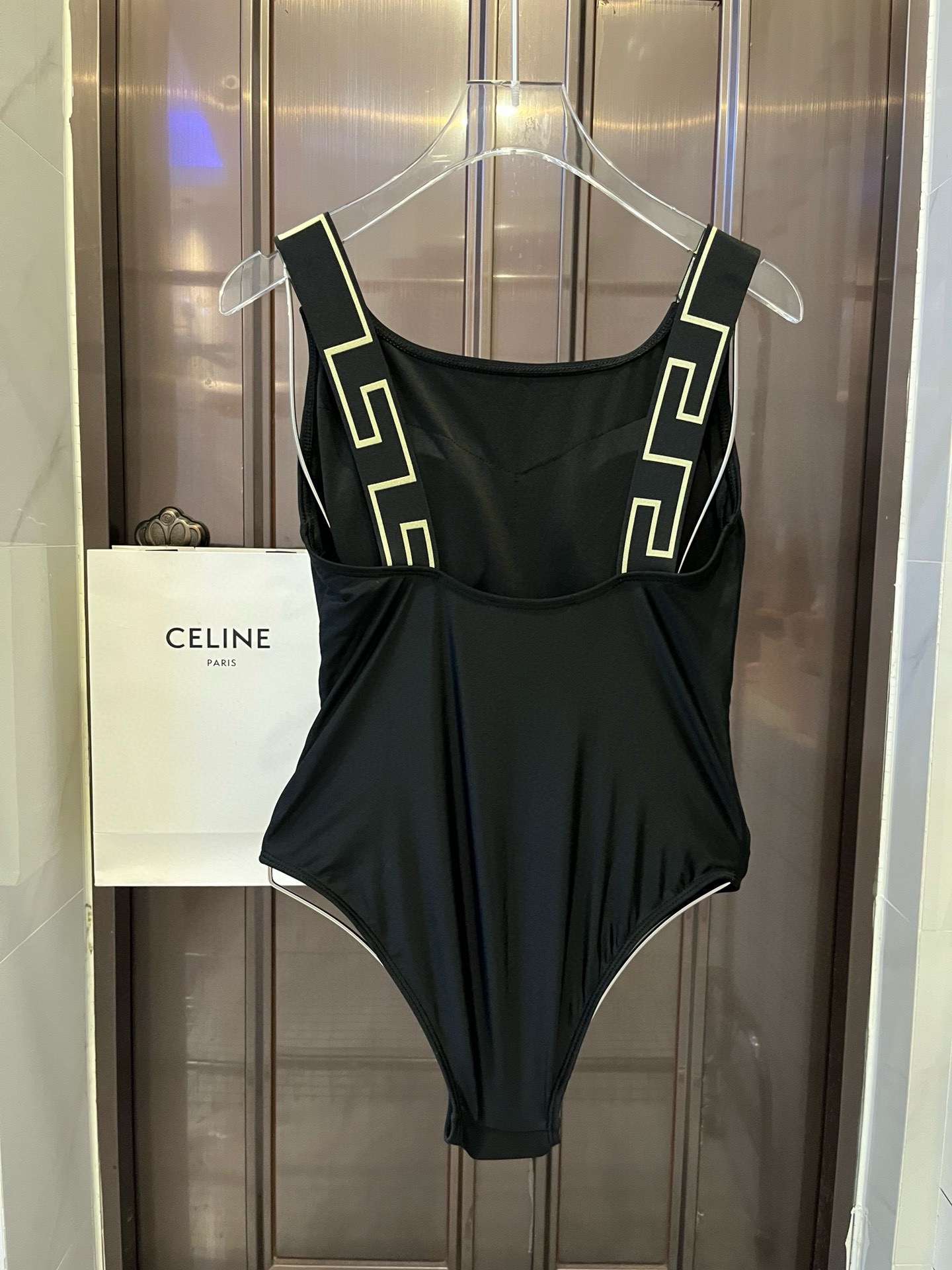 Versace one piece swimsuit.