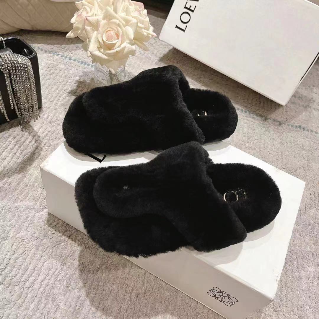 Loewe Ease woolen slippers