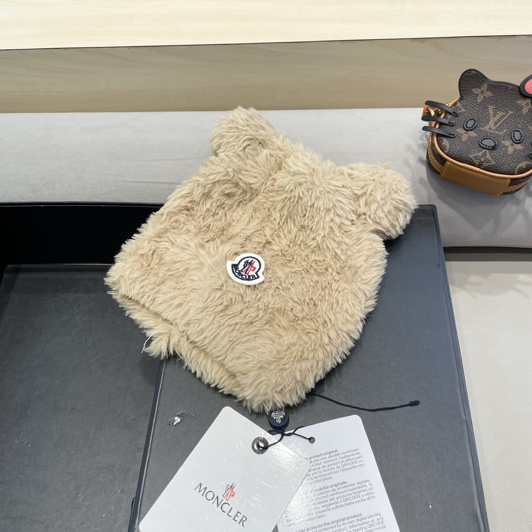 Moncler Little Bear Ears Plush Hat