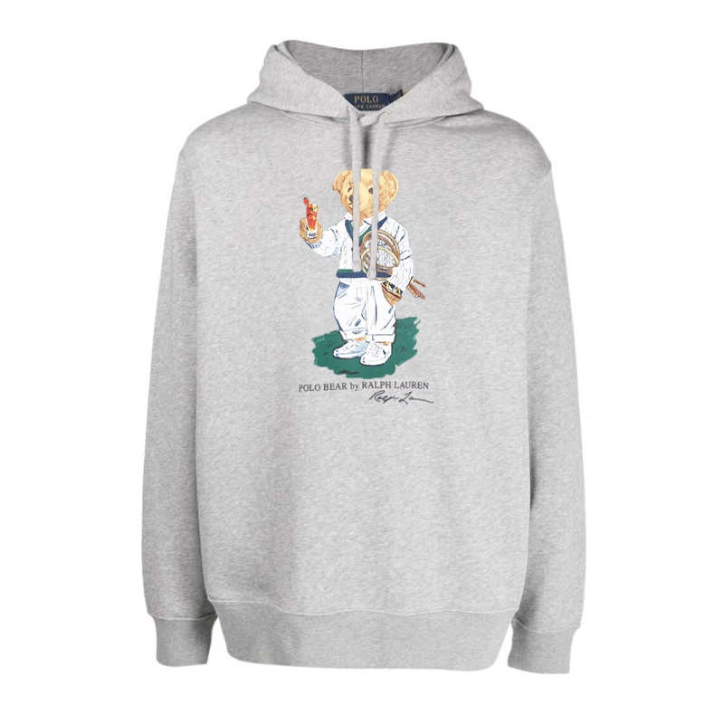 24 year Polo Bear hooded Ralph Lauren bear pullover hooded fleece sweatshirt