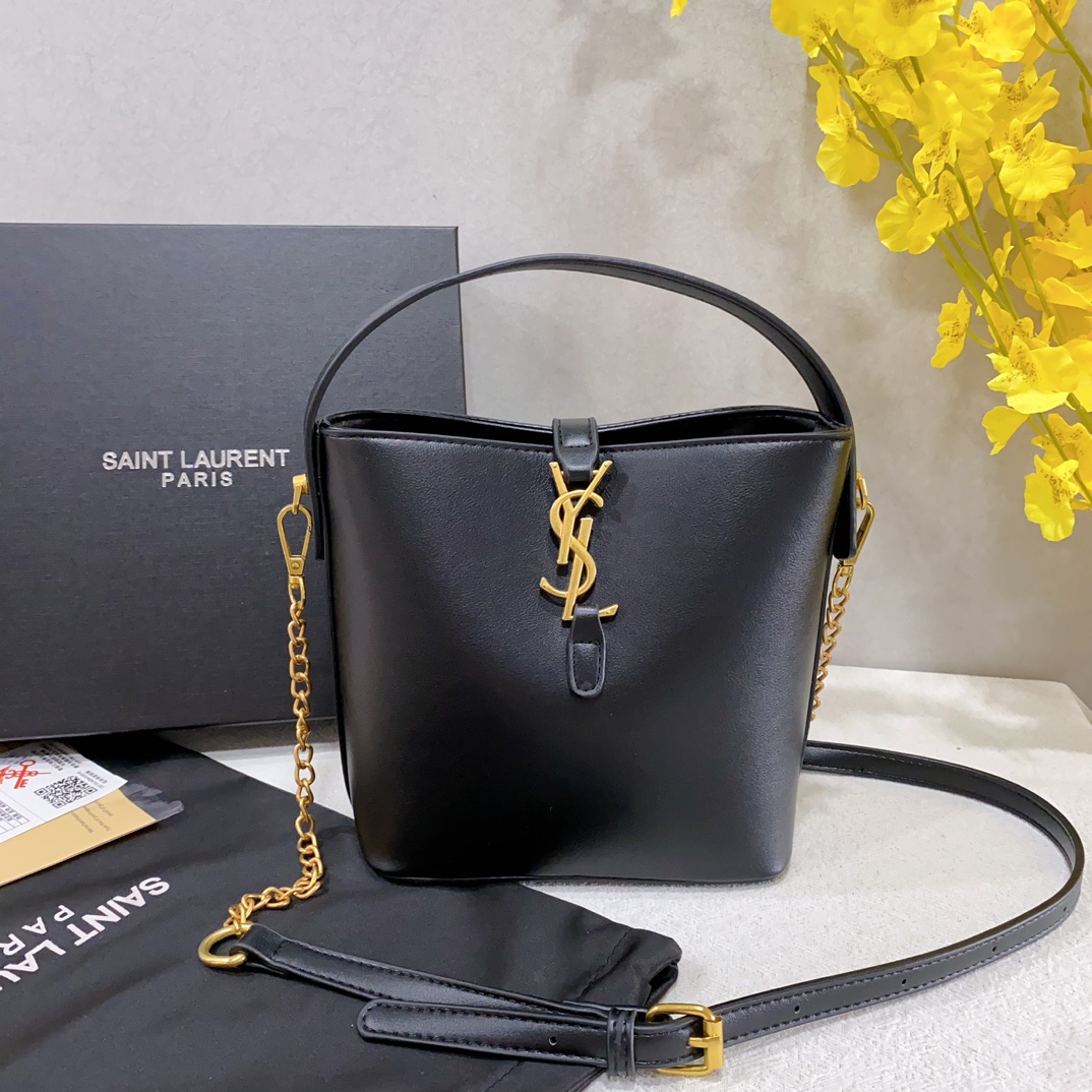 YSL bucket chain crossbody bag