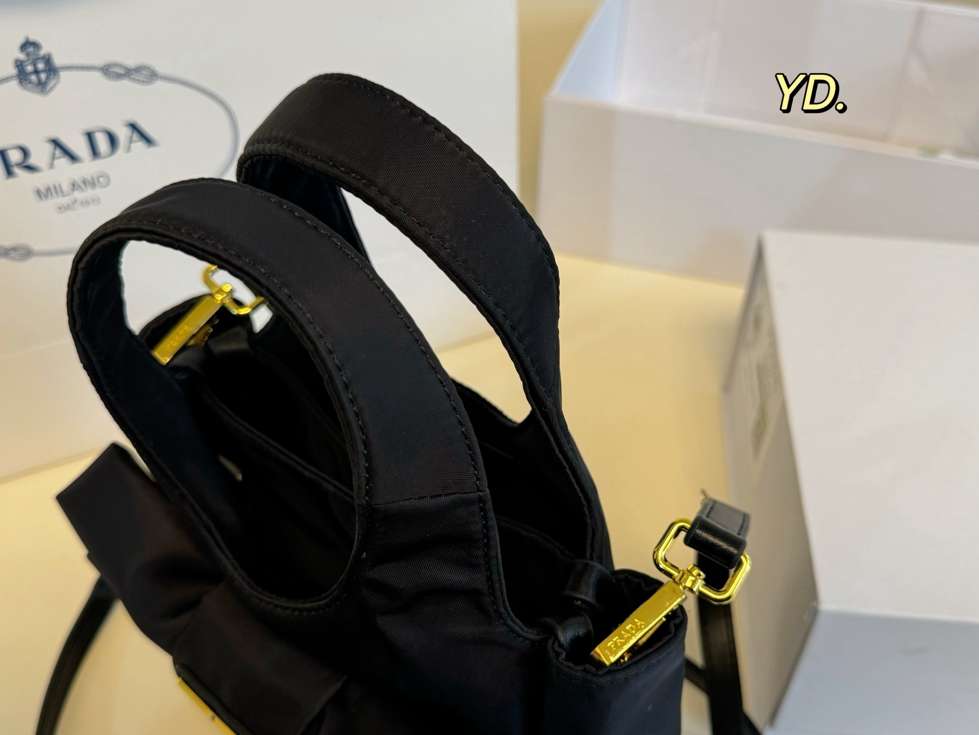 Prada new bow basket shoulder bag