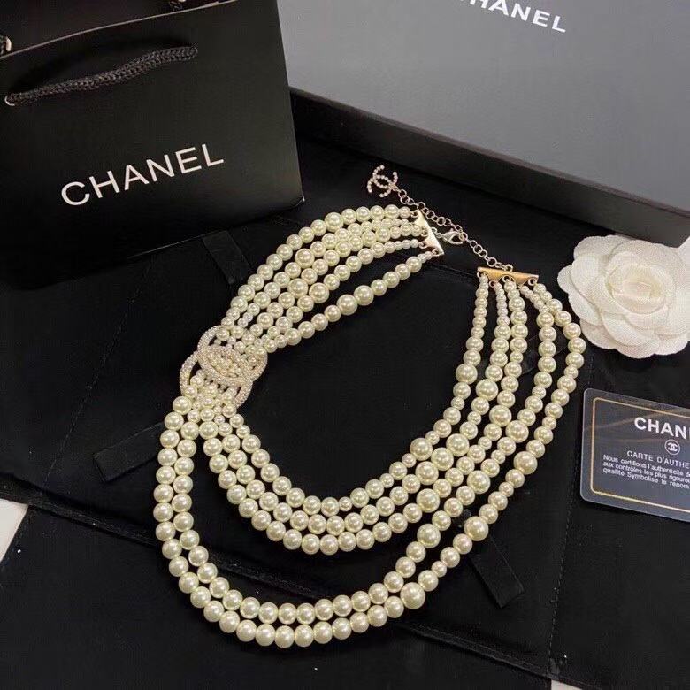 Chanel multi-layered pearl necklace