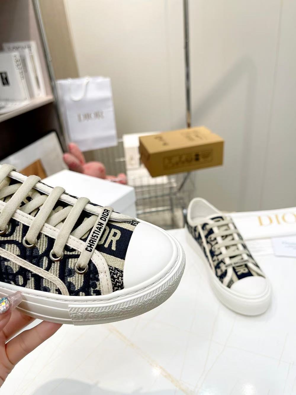 DIOR classic embroidered casual shoes