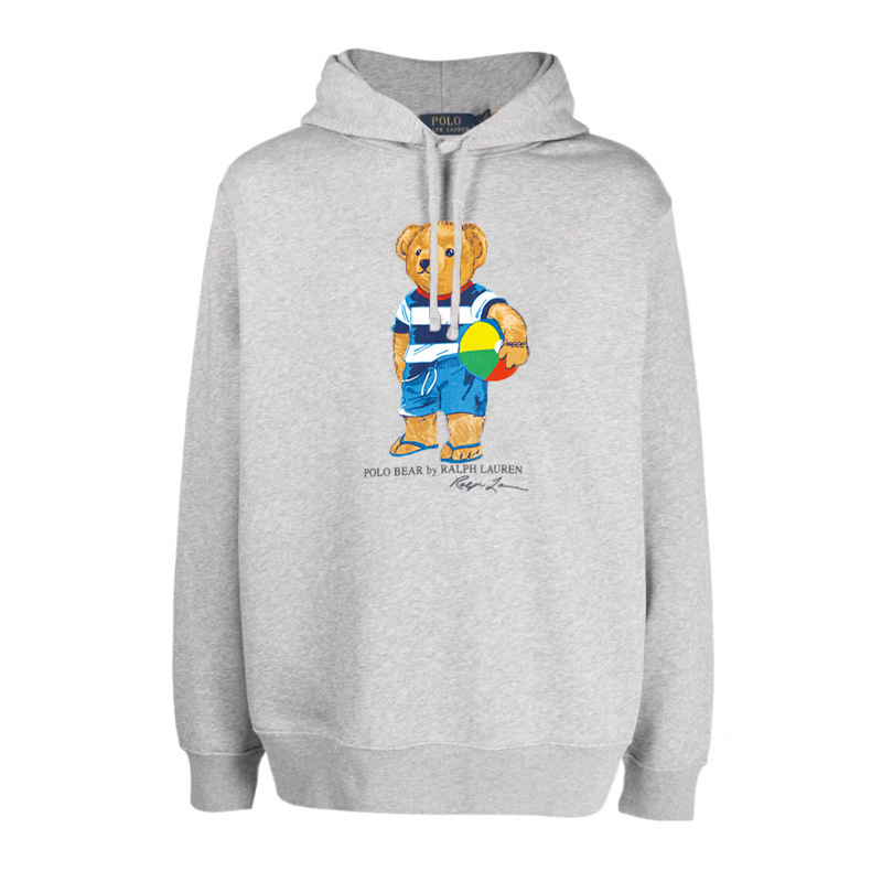 24 year Polo Bear hooded Ralph Lauren bear pullover hooded fleece sweatshirt