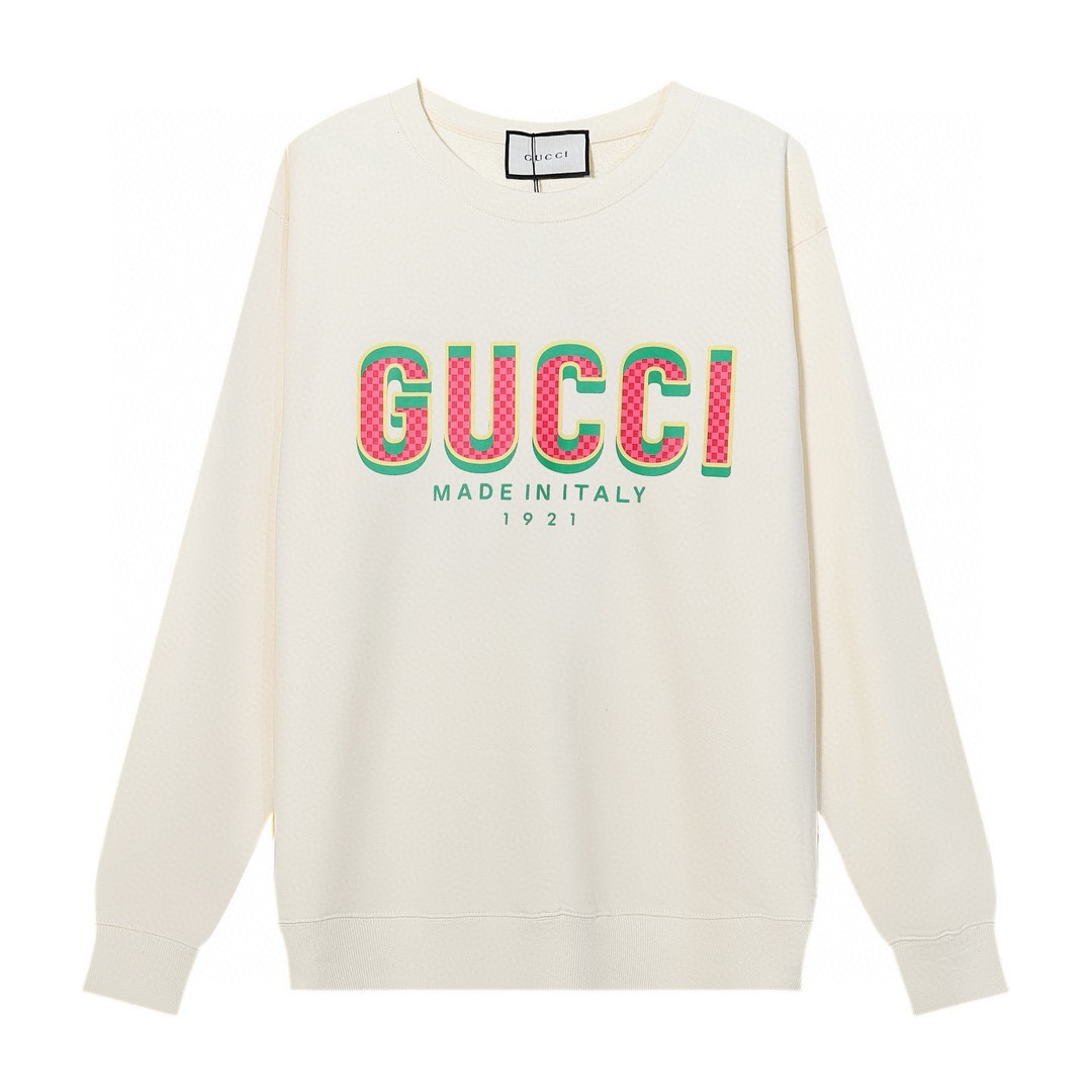 Replica GUCCI printed crew-neck hoodie